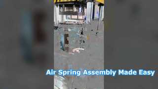 Como a placa superior da mola pneumática deve ser instalada? venha visitar a oficina Vkntech