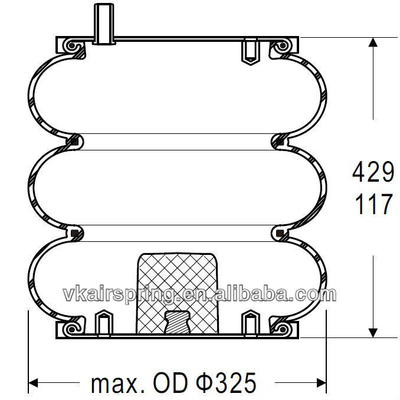 3B12-315 Goodyear Air Suspension Spring S12405 Semi Truck Air Bags