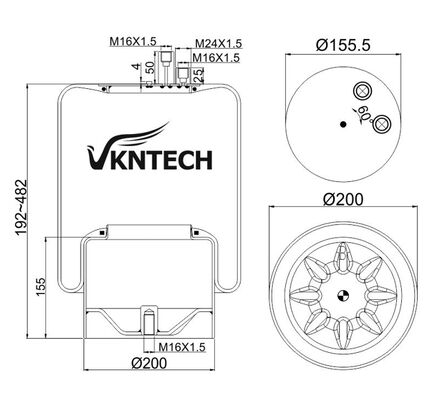 Fonte de ar de camião para Mercedes Benz A 942.320.04.21 Contitech 4390NP03 Substituição por VKNTECH 1K4103 MERCEDES BENZ AIR SPRING ATROS MP2MERCEDES BENZ A 942.320.04.21 Contitech 4390NP03