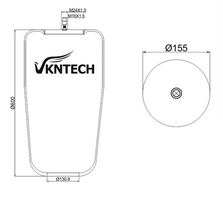 MOLA A AR PARA CAMIÃO MERCEDES BENZ A 946.328.00.21 Contitech 4838N SUBSTITUÍDA POR VKNTECH 1K4838 SEM PISTÃO