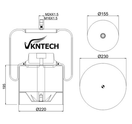 MOLA A AR PARA CAMIÃO MERCEDES BENZ A 946.320.02.21 Contitech 4838NP02 Dunlop D13T03 Goodyear 9522 SUBSTITUÍDA POR VKNTECH 1K4838-2
