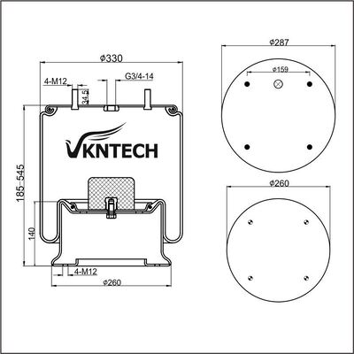 SUSPENSÃO AM136346 Firestone W01-358-6346 Substituição pela VKNTECH 1K6346