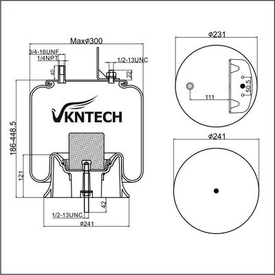MOLA A AR Firestone W01-358-9472 1T15V-8 SUBSTITUÍDA POR VKNTECH 1K9472