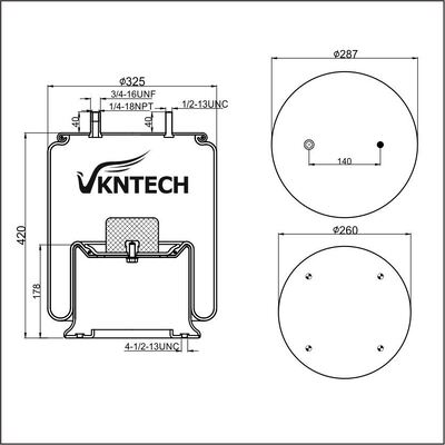 TRAILER AIR SPRING Contitech 4811N03 11 10.5-21 A 313 Firestone W01-358-8792 W01-358-9122 1T19L-11/F-11 Goodyear 1R13-038 1R13-048 1R14-045 Taurus KR622-9122 substituído por VKNTECH 1K9122