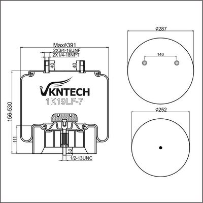 CONTITECH 11 10.5F-17P745 Firestone W01-358-8774 1T19F-7/L-7 Goodyear 1R14-172 565-28-3-042 substituído por VKNTECH 1K8774